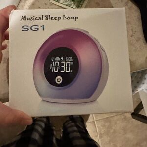 Musical Sleep Lamp SG1 in Purple and White. great for sleep training kids!